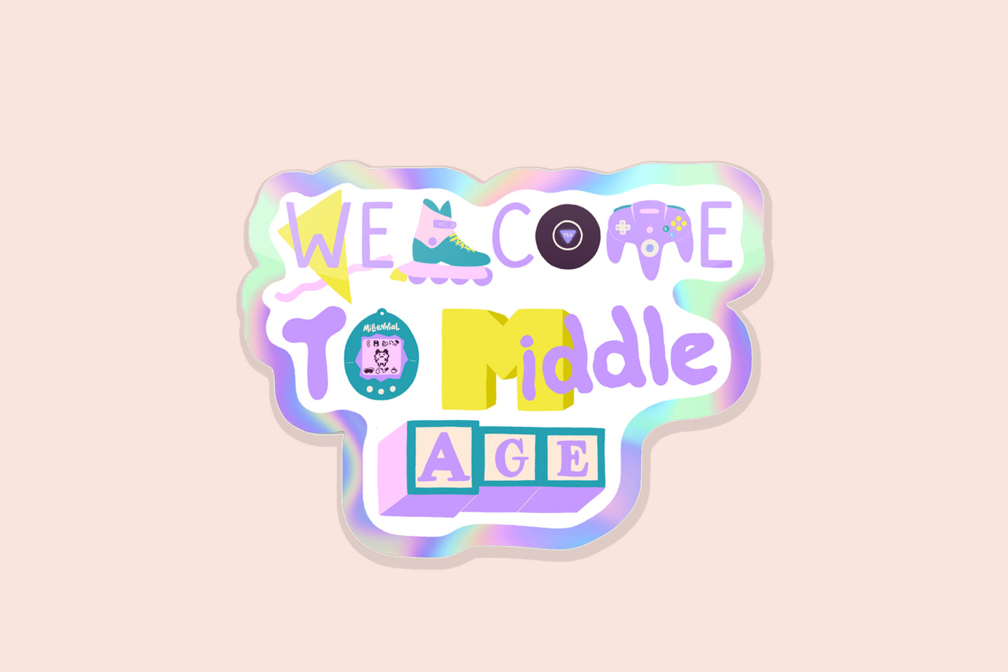 Middle-Aged Millennial • Vinyl Holographic Sticker